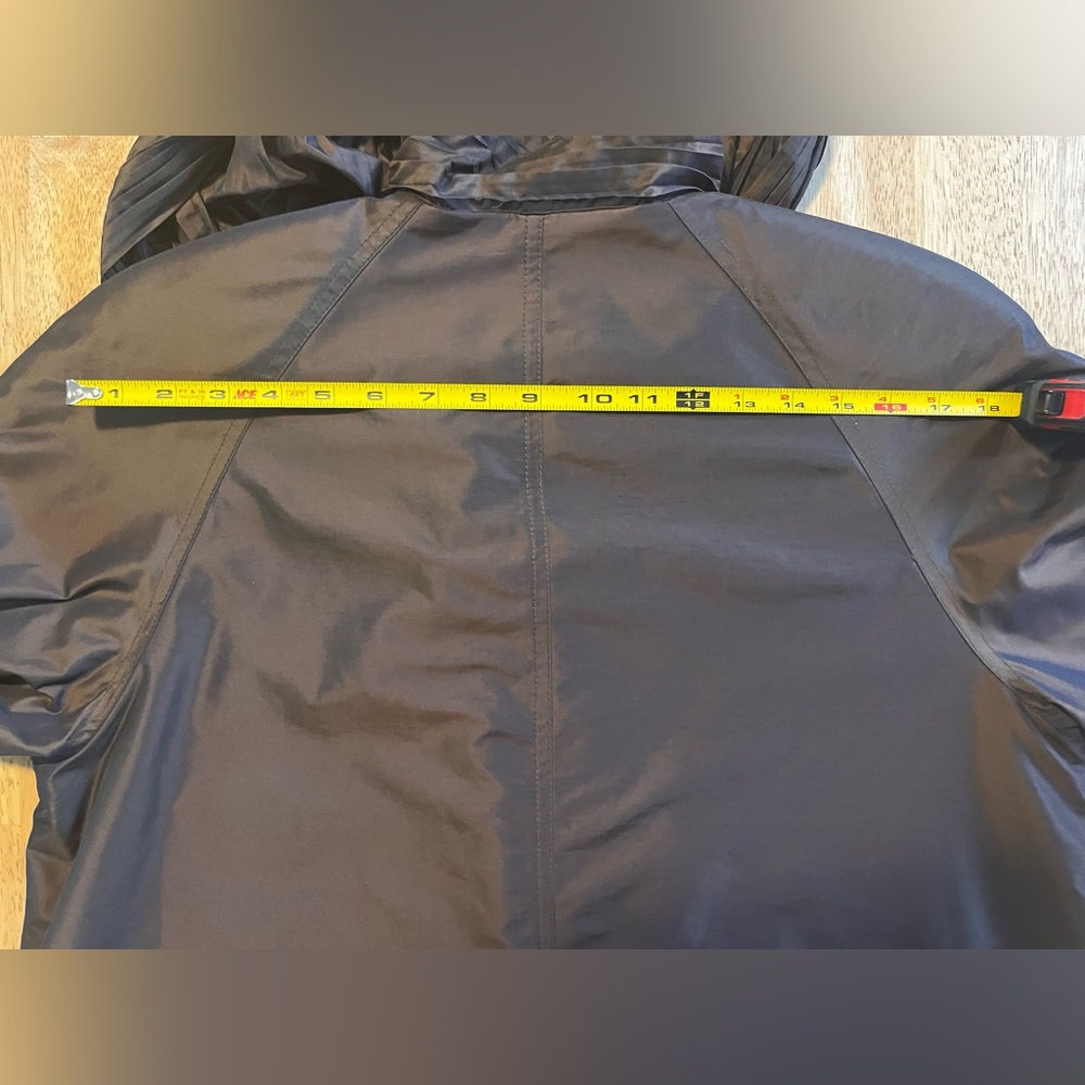 Gallery Convertible Shawl Collar Hooded Raincoat Women’s Brown A-Line Trench S - Picture 14 of 15